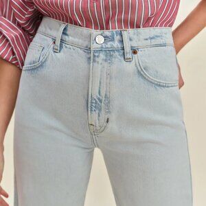 Reformation Val 90s Mid Rise Straight Jeans Blue - Size 25